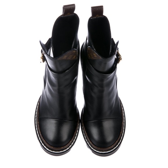 ❤️❤️LOUIS VUITTON Leather Graphic Print Boots - Picture 4 of 6